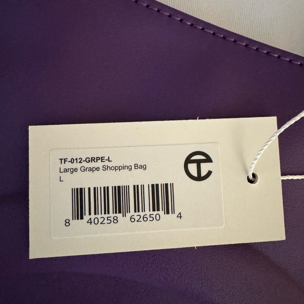 TELFAR Large Shopping Bag in Grape - Picture 11 of 11